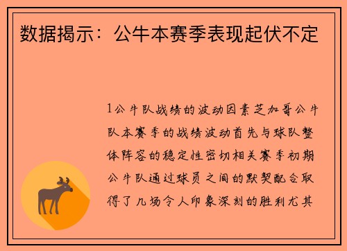数据揭示：公牛本赛季表现起伏不定